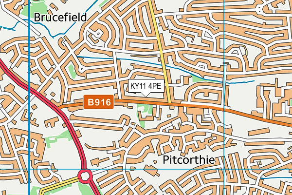KY11 4PE map - OS VectorMap District (Ordnance Survey)