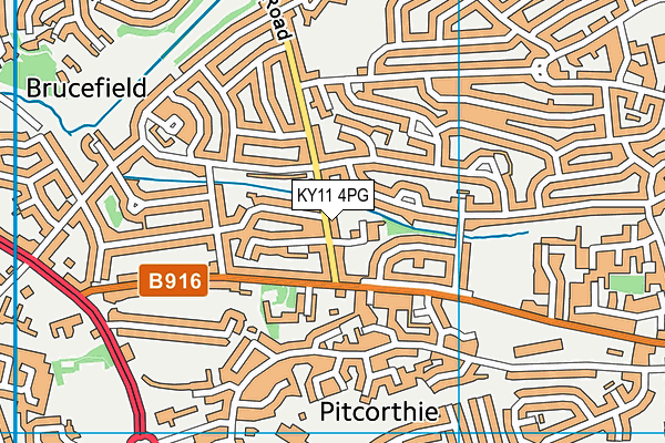KY11 4PG map - OS VectorMap District (Ordnance Survey)