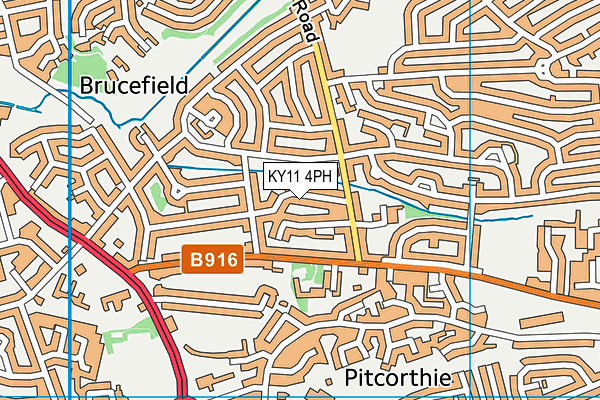 KY11 4PH map - OS VectorMap District (Ordnance Survey)