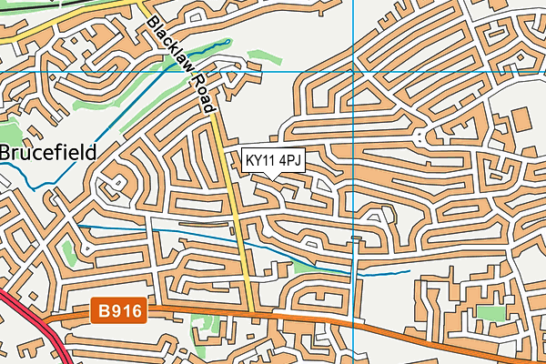 KY11 4PJ map - OS VectorMap District (Ordnance Survey)