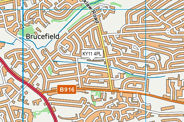 KY11 4PL map - OS VectorMap District (Ordnance Survey)