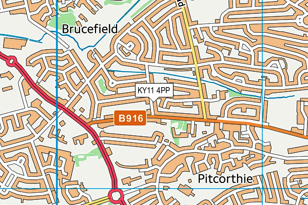 KY11 4PP map - OS VectorMap District (Ordnance Survey)