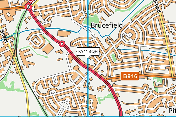 KY11 4QH map - OS VectorMap District (Ordnance Survey)