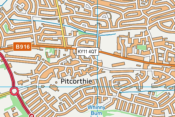 KY11 4QT map - OS VectorMap District (Ordnance Survey)