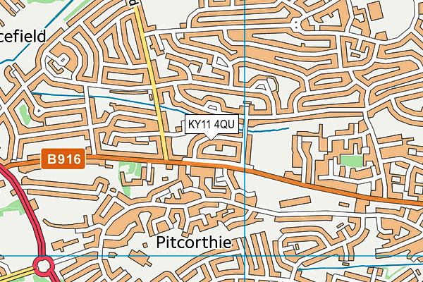 KY11 4QU map - OS VectorMap District (Ordnance Survey)