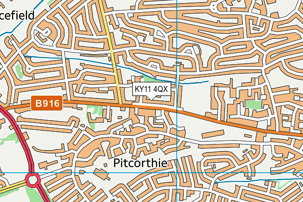 KY11 4QX map - OS VectorMap District (Ordnance Survey)