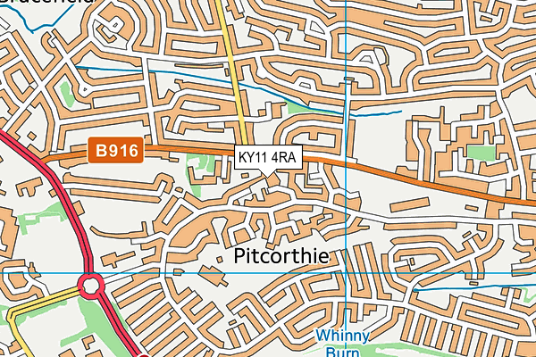 KY11 4RA map - OS VectorMap District (Ordnance Survey)
