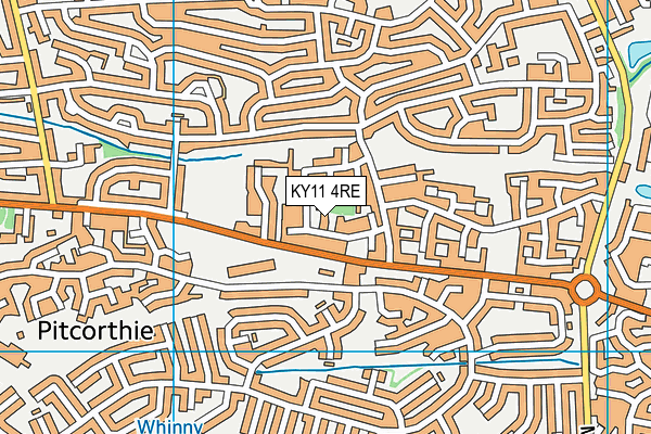 KY11 4RE map - OS VectorMap District (Ordnance Survey)