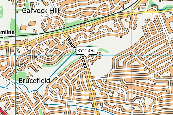 KY11 4RJ map - OS VectorMap District (Ordnance Survey)
