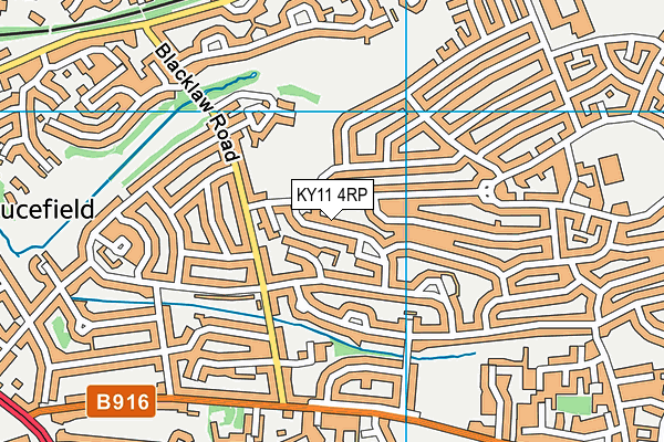 KY11 4RP map - OS VectorMap District (Ordnance Survey)