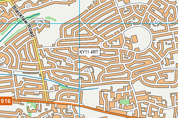 KY11 4RT map - OS VectorMap District (Ordnance Survey)