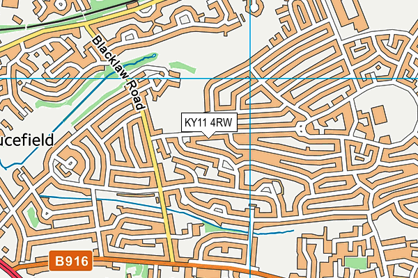 KY11 4RW map - OS VectorMap District (Ordnance Survey)
