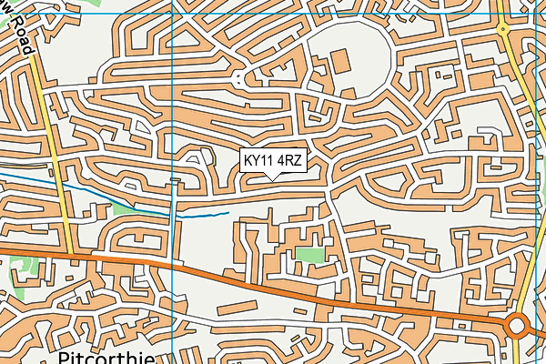 KY11 4RZ map - OS VectorMap District (Ordnance Survey)