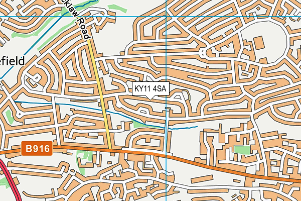 KY11 4SA map - OS VectorMap District (Ordnance Survey)
