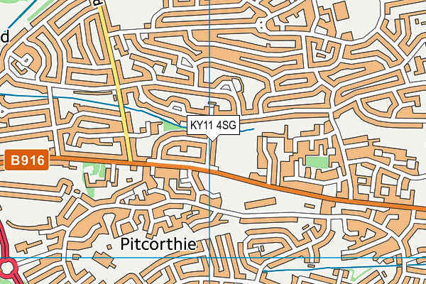 KY11 4SG map - OS VectorMap District (Ordnance Survey)