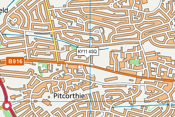 KY11 4SQ map - OS VectorMap District (Ordnance Survey)