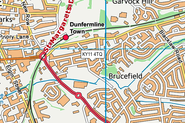 KY11 4TQ map - OS VectorMap District (Ordnance Survey)