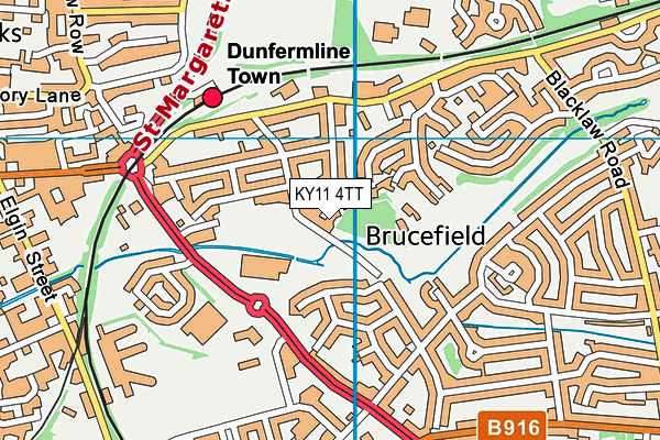 KY11 4TT map - OS VectorMap District (Ordnance Survey)