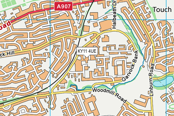 KY11 4UE map - OS VectorMap District (Ordnance Survey)