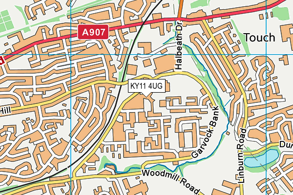 KY11 4UG map - OS VectorMap District (Ordnance Survey)