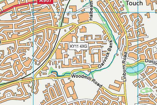 KY11 4XG map - OS VectorMap District (Ordnance Survey)