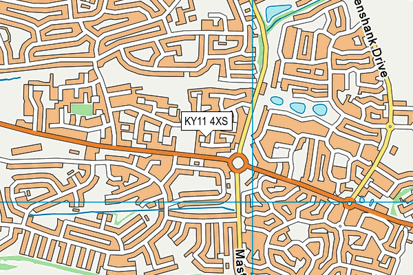 KY11 4XS map - OS VectorMap District (Ordnance Survey)