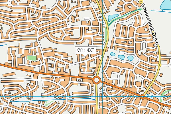 KY11 4XT map - OS VectorMap District (Ordnance Survey)