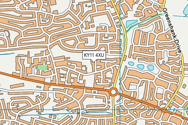 KY11 4XU map - OS VectorMap District (Ordnance Survey)