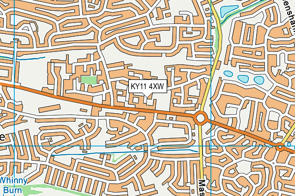 KY11 4XW map - OS VectorMap District (Ordnance Survey)