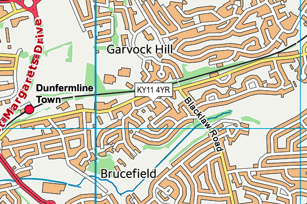 KY11 4YR map - OS VectorMap District (Ordnance Survey)