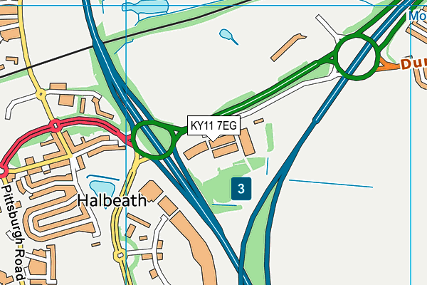 KY11 7EG map - OS VectorMap District (Ordnance Survey)