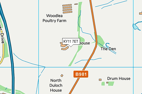 KY11 7ET map - OS VectorMap District (Ordnance Survey)