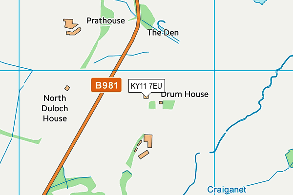 KY11 7EU map - OS VectorMap District (Ordnance Survey)