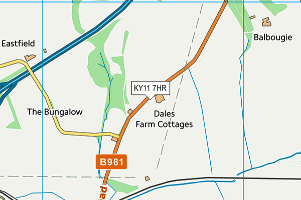 KY11 7HR map - OS VectorMap District (Ordnance Survey)