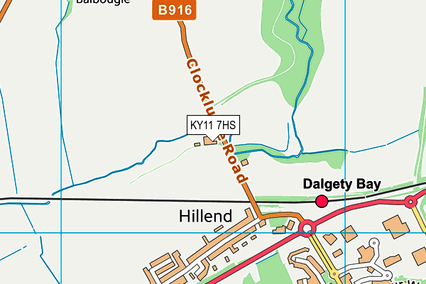 KY11 7HS map - OS VectorMap District (Ordnance Survey)