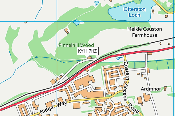 KY11 7HZ map - OS VectorMap District (Ordnance Survey)