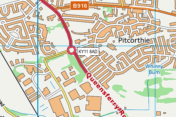 KY11 8AD map - OS VectorMap District (Ordnance Survey)