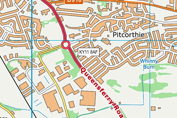 KY11 8AF map - OS VectorMap District (Ordnance Survey)