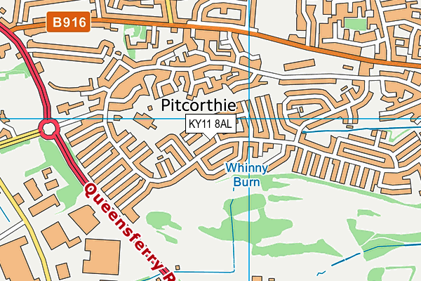 KY11 8AL map - OS VectorMap District (Ordnance Survey)