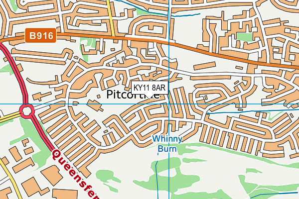 KY11 8AR map - OS VectorMap District (Ordnance Survey)