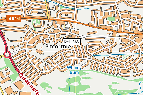 KY11 8AS map - OS VectorMap District (Ordnance Survey)