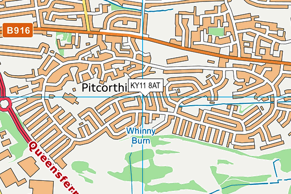 KY11 8AT map - OS VectorMap District (Ordnance Survey)