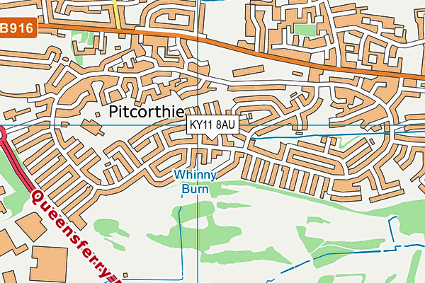 KY11 8AU map - OS VectorMap District (Ordnance Survey)