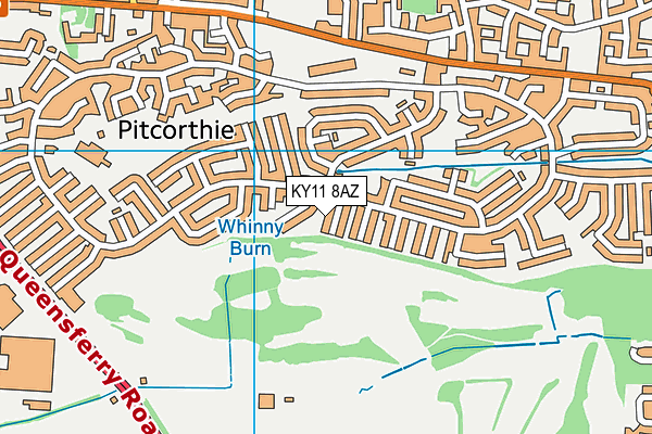 KY11 8AZ map - OS VectorMap District (Ordnance Survey)