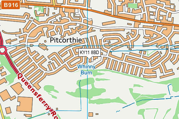 KY11 8BD map - OS VectorMap District (Ordnance Survey)