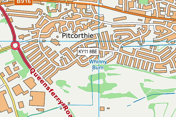 KY11 8BE map - OS VectorMap District (Ordnance Survey)