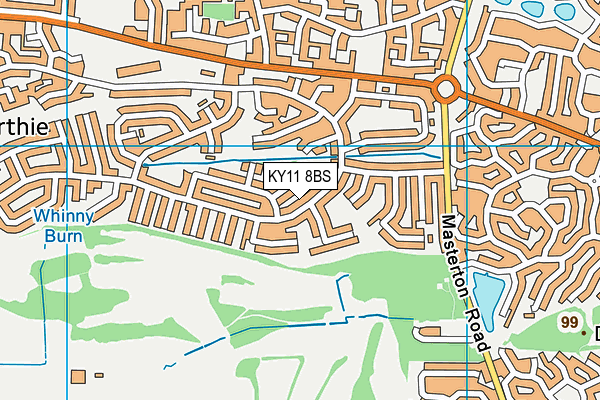 KY11 8BS map - OS VectorMap District (Ordnance Survey)