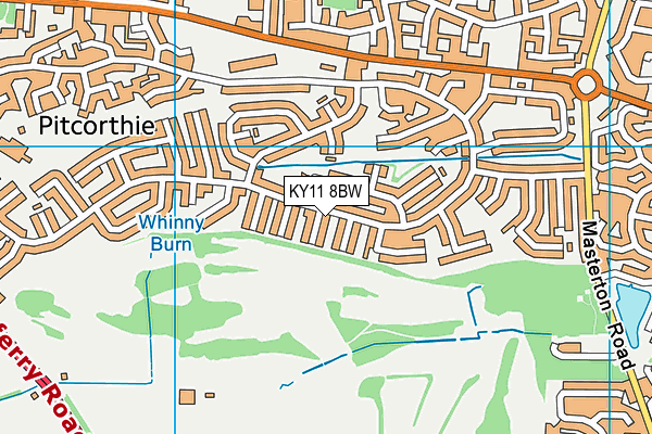 KY11 8BW map - OS VectorMap District (Ordnance Survey)