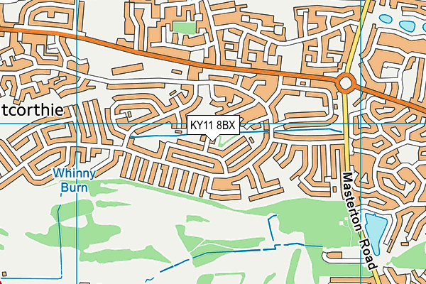 KY11 8BX map - OS VectorMap District (Ordnance Survey)