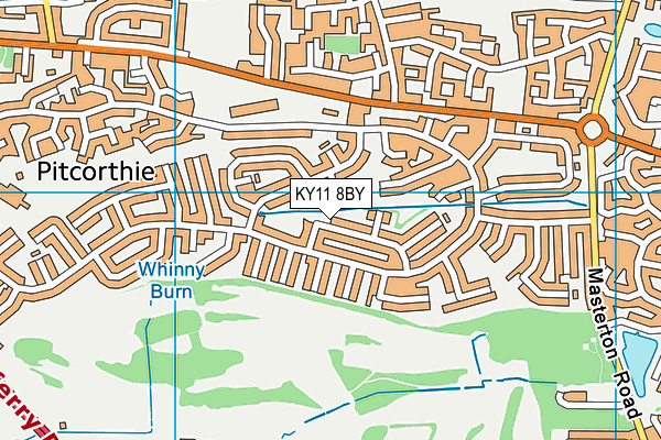 KY11 8BY map - OS VectorMap District (Ordnance Survey)